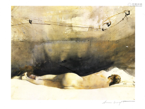 ANDREW WYETH - Study for Barracoon - Color offset