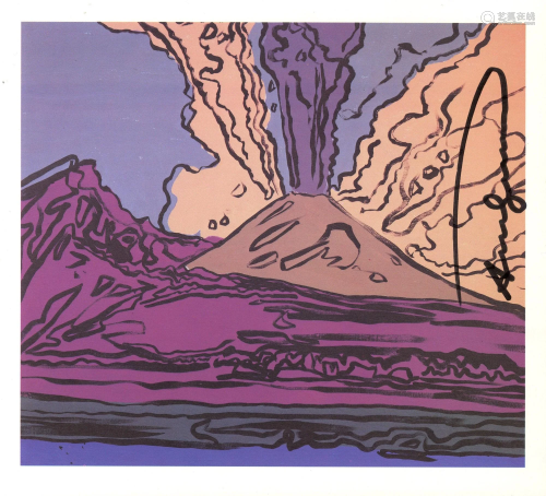 ANDY WARHOL - Vesuvius #08 - Color offset lithograph