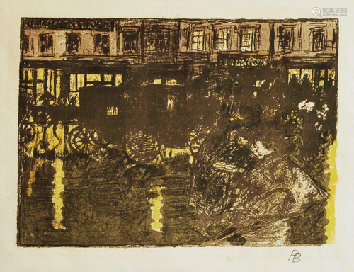 PIERRE BONNARD - Rue, la soir, sous la pluie - Original