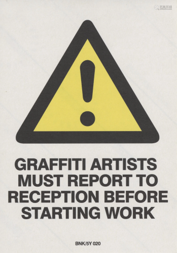 BANKSY - Graffiti Artists Must Report… - Color