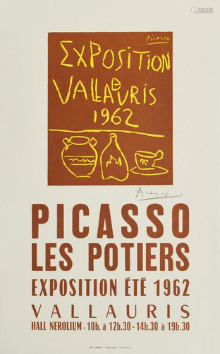 PABLO PICASSO - Exposition Vallauris 1962 - Original