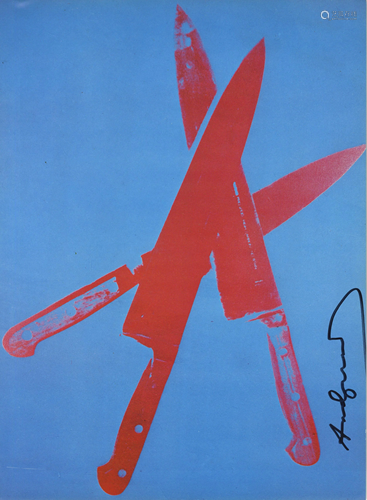 ANDY WARHOL - Knives #08 - Color offset lithograph