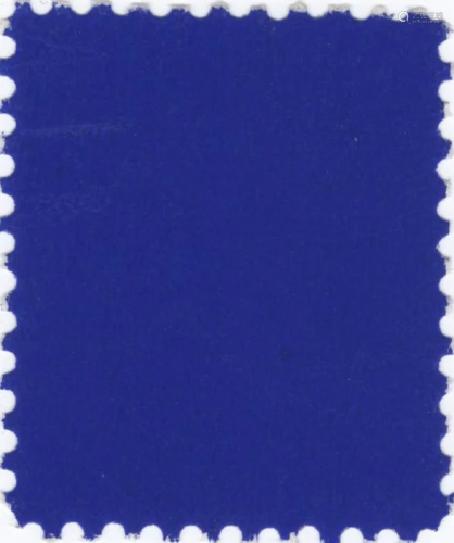 YVES KLEIN - Timbre bleu - IKB pigment on postage stamp