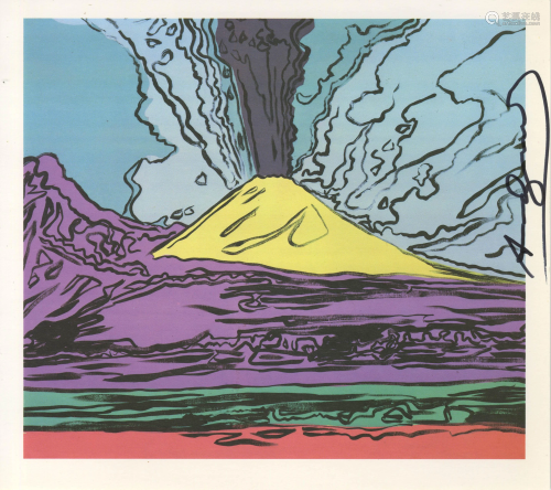 ANDY WARHOL - Vesuvius #12 - Color offset lithograph