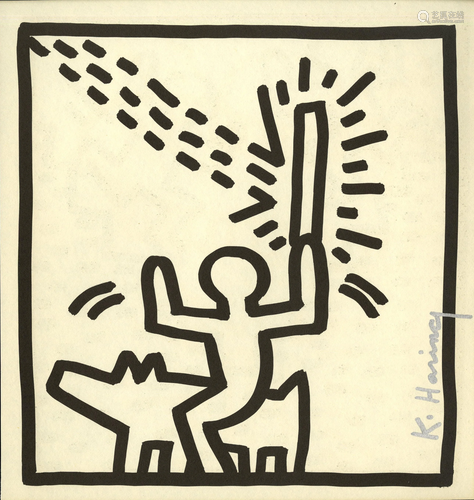 KEITH HARING - Man Riding Dog - Lithograph