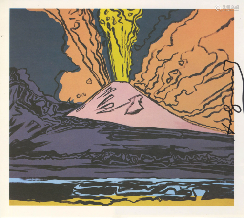 ANDY WARHOL - Vesuvius #11 - Color offset lithograph
