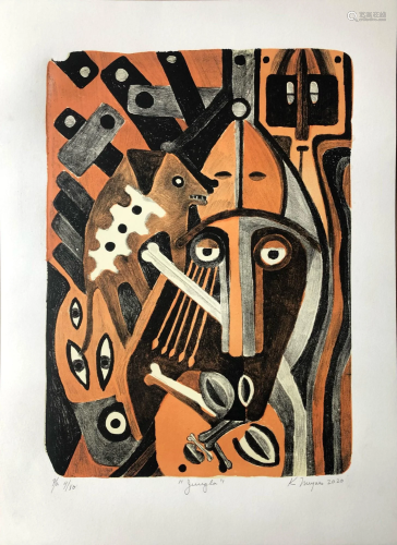 KARIMA MUYAES - Jungla - Color lithograph