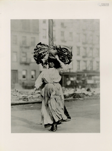 LEWIS HINE - Italian Immigrant Woman Carrying Home