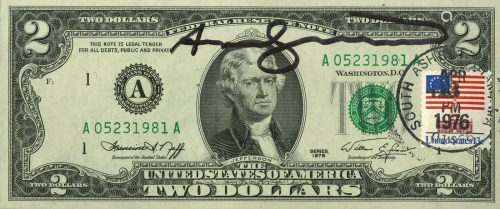 ANDY WARHOL - Two Dollar Jefferson - Color engraving
