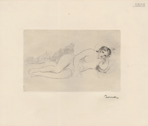 PIERRE-AUGUSTE RENOIR - Femme nue couchée