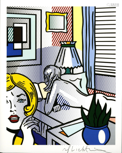 ROY LICHTENSTEIN - Roommates - Color relief print