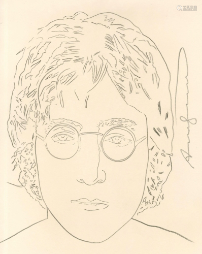 ANDY WARHOL - John Lennon - Pencil on paper