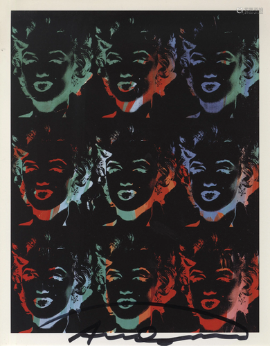 ANDY WARHOL - Nine Multicolored Marilyns #1 - Color