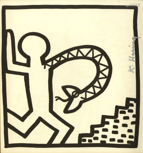 KEITH HARING - Snake Arm - Lithograph