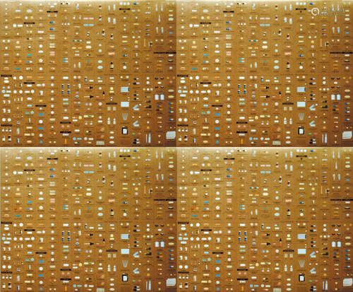 DAMIEN HIRST - Pharmacy Panel (Gold) (2004) (4 panel) -