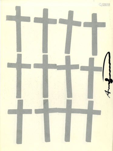 ANDY WARHOL - Crosses #4 - Color lithograph