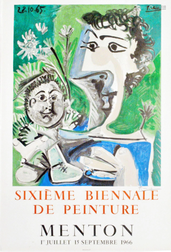 PABLO PICASSO - Sixieme Biennale de Peinture - Color