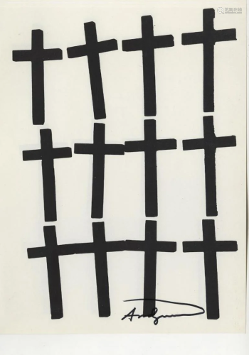 ANDY WARHOL - Crosses #3 - Lithograph