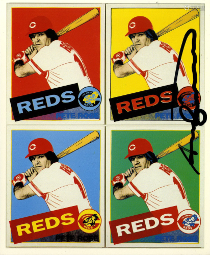 ANDY WARHOL - Pete Rose - Color offset lithograph