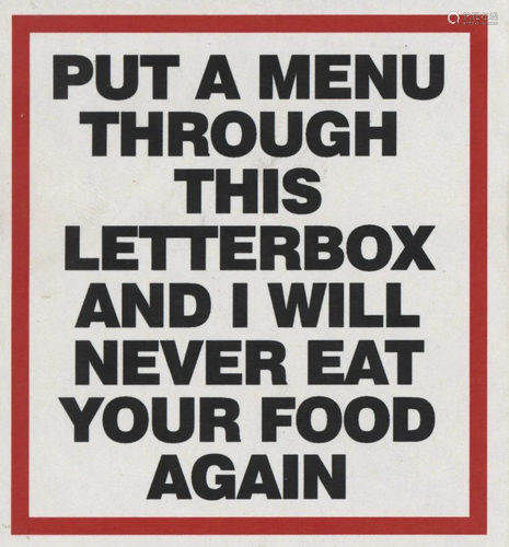 BANKSY - Put a Menu… - Color offset lithograph