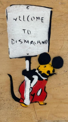 BANKSY - Dismaland Rat - Color spray paint and stencil
