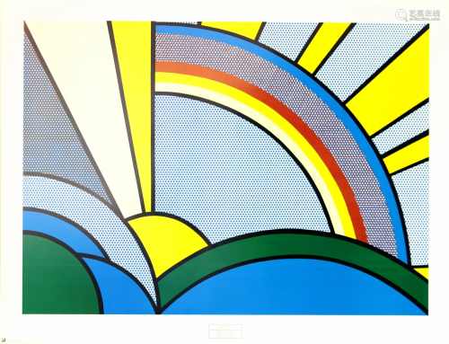 ROY LICHTENSTEIN - Modern Painting with Sun Rays -