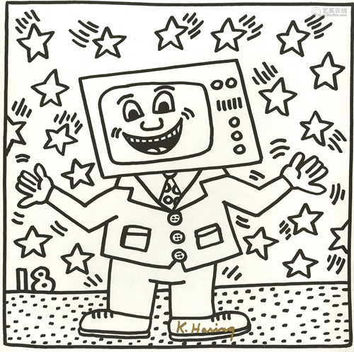 KEITH HARING - Eighteen Stars - Lithograph