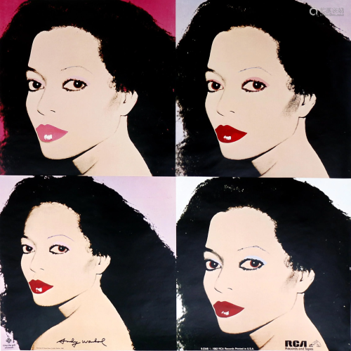 ANDY WARHOL - Diana Ross x 4 - Original color offset