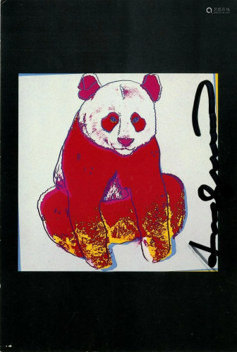 ANDY WARHOL - Giant Panda - Color offset lithograph