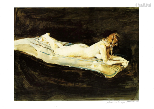 ANDREW WYETH - Helga, Nude - Color offset lithograph