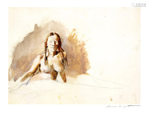 ANDREW WYETH - Helga, Nude - Color offset lithograph
