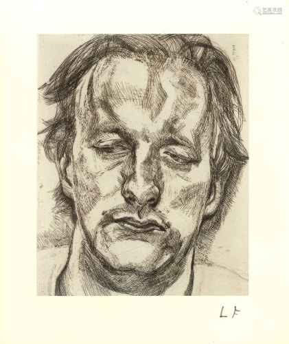 LUCIAN FREUD - Head of a Man - Offset lithograph