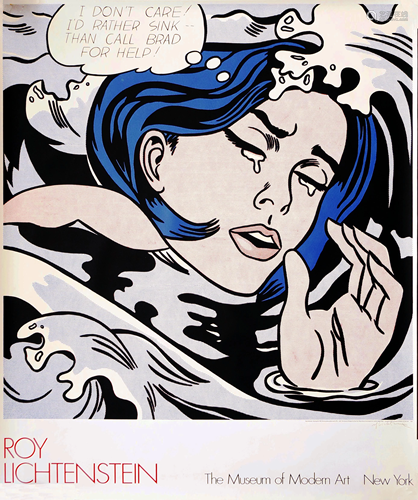 ROY LICHTENSTEIN - Drowning Girl - Color offset