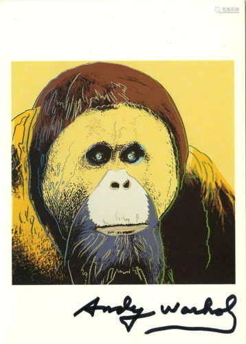ANDY WARHOL - Orangutan - Color offset lithograph
