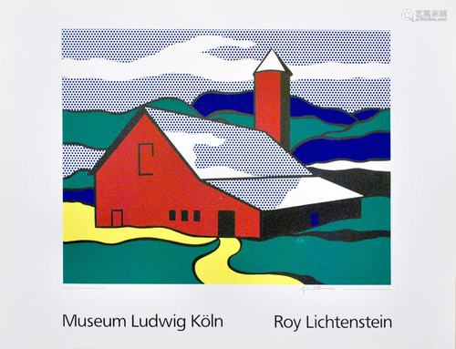 ROY LICHTENSTEIN - Red Barn II - Color silkscreen