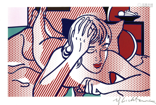 ROY LICHTENSTEIN - Thinking Nude, State I - Color