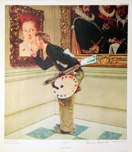 NORMAN ROCKWELL - The Critic - Original color collotype