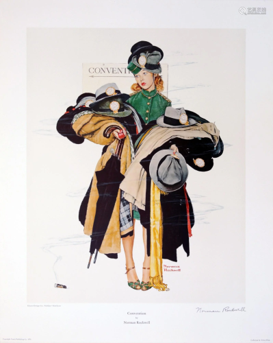 NORMAN ROCKWELL - Convention - Original color collotype
