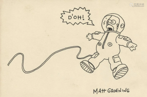 MATT GROENING - Homer Simpson in Space - Original
