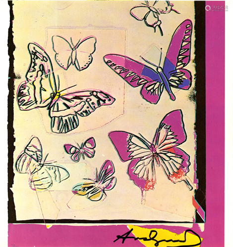 ANDY WARHOL - Butterflies - Color offset lithograph