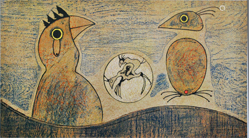 MAX ERNST - Oiseaux - Color lithograph