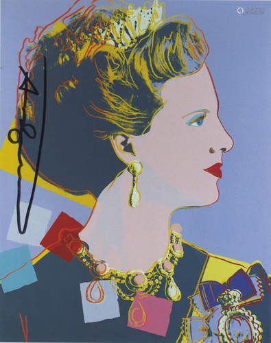 ANDY WARHOL - Queen Margrethe (#1) - Color offset