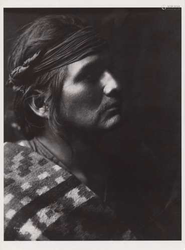 EDWARD S. CURTIS - A Chief of the Desert, Navajo -