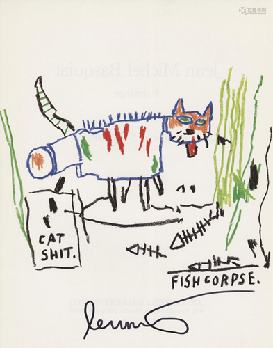 JEAN-MICHEL BASQUIAT - Fish Corpse - Color offset