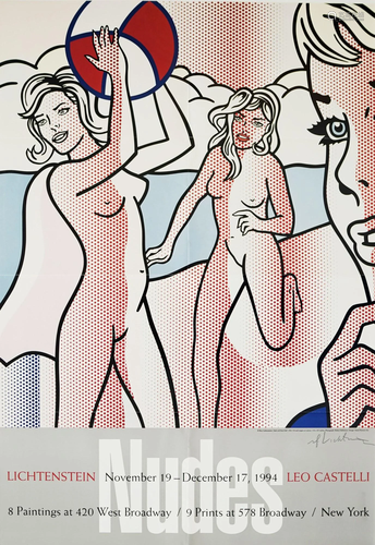 ROY LICHTENSTEIN - Nudes with Beach Ball - Color offset