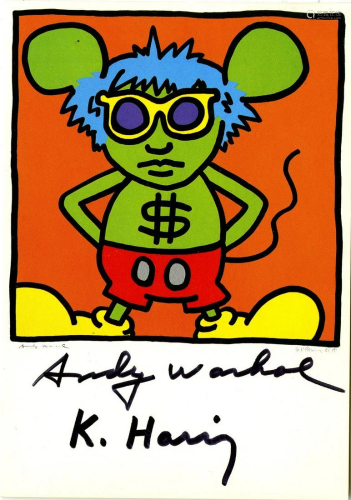 KEITH HARING & ANDY WARHOL - Andy Mouse I, Homage to