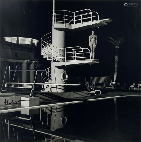 HELMUT NEWTON - Nude, Diving Tower, Old Beach Hotel,