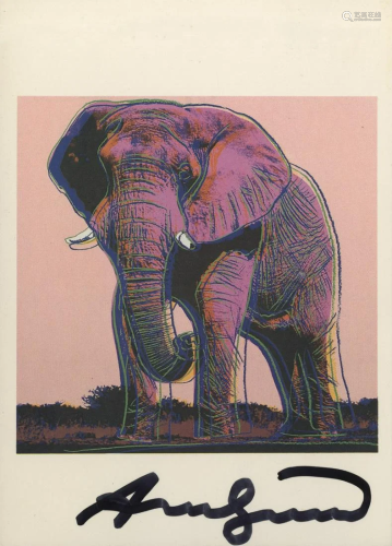 ANDY WARHOL - African Elephant - Color offset
