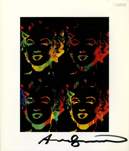 ANDY WARHOL - Four Multicolored Marilyns #3 - Color