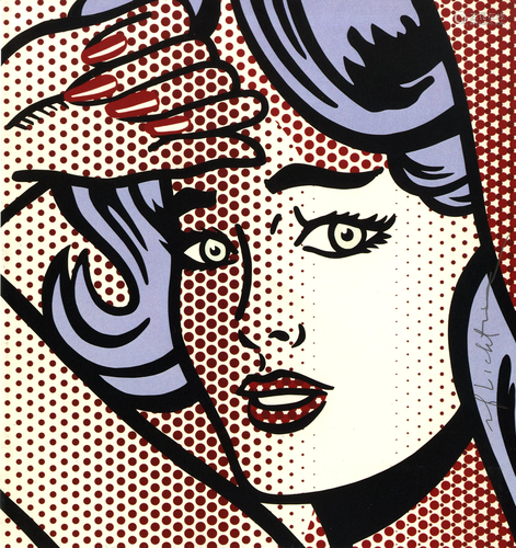 ROY LICHTENSTEIN - Nude with Blue Hair [detail] - Color